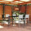 7 Pcs Garden Dining Set Black and