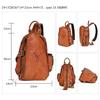 Whatna Antique-Style Tanned Natural Cowhide Leather Crossbody BagOne-Shoulder Bag for Men, Reversible Left or Right Attachment, Genuine Leather,