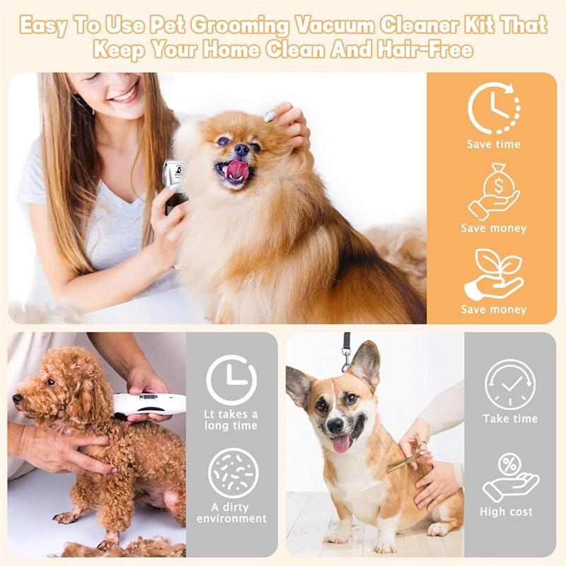 BAAM-Dog Hair Vacuum Brush Extension Tube For Dyson V7 V8 V10 V11 V15 Vacuum Attachments Pet Groom Tool Removes Loose Hair