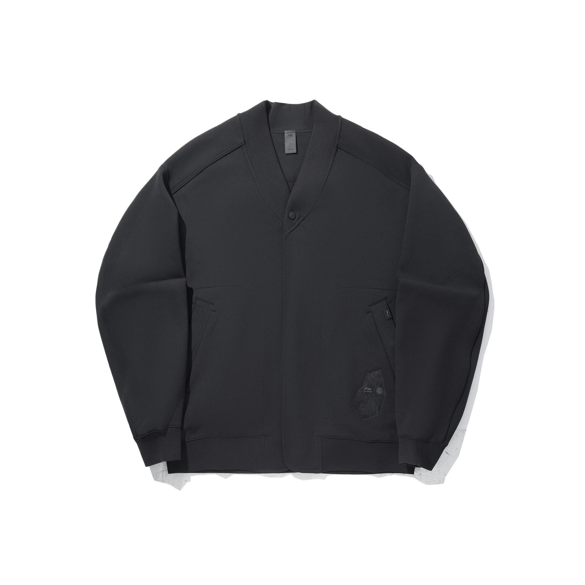 

Li Ning X Jackie Chan Сотрудничество Серия Кунг-фу Однотонный Пуловер Удобный Универсальный Свободный Свитшот с Длинным Рукавом Мужской свитшот AWDVG15-2 L