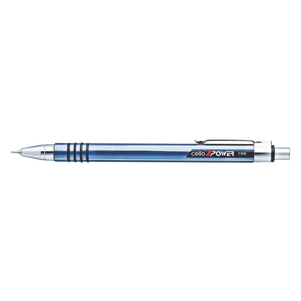 Cello Power Ballpen Blue Pack of 1 x 20 pen with 0.7 mm Tip for Smooth Writing at Office, Home & School
