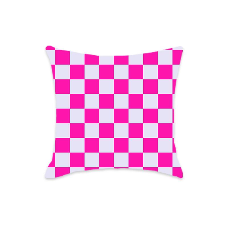 New Checkered Geometric Colorful Sofa Home Pillow Cover Sofa Bedside Home Chessboard Pillow Cushion Cover
