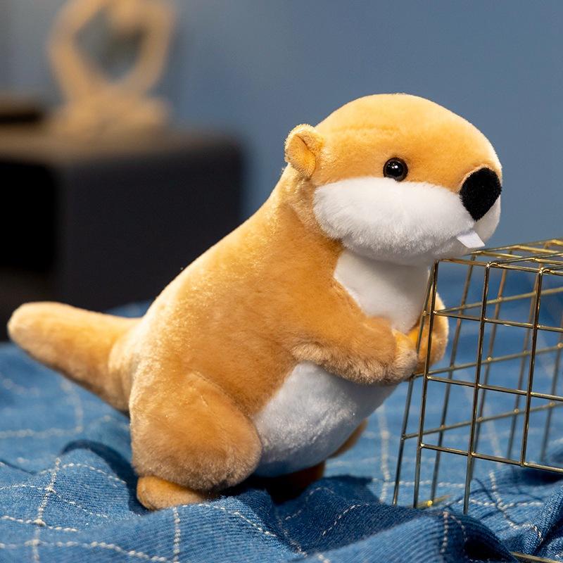 

Имитация куклы сурка Бобра, плюшевая игрушка, кукла, большая тарелка, зуб Бобра, хомяк, детская подушка для сна 22cm