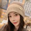Wool Hat Women's Autumn and Winter Big Head Circumference Thickened Warm Ear Protection Hat Knitted New