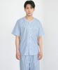 [May Flower] Blue Stripe Short Sleeve Pure Cotton Men's Plus Size Pajama Set [Shipped from Korea] 100% Authentic