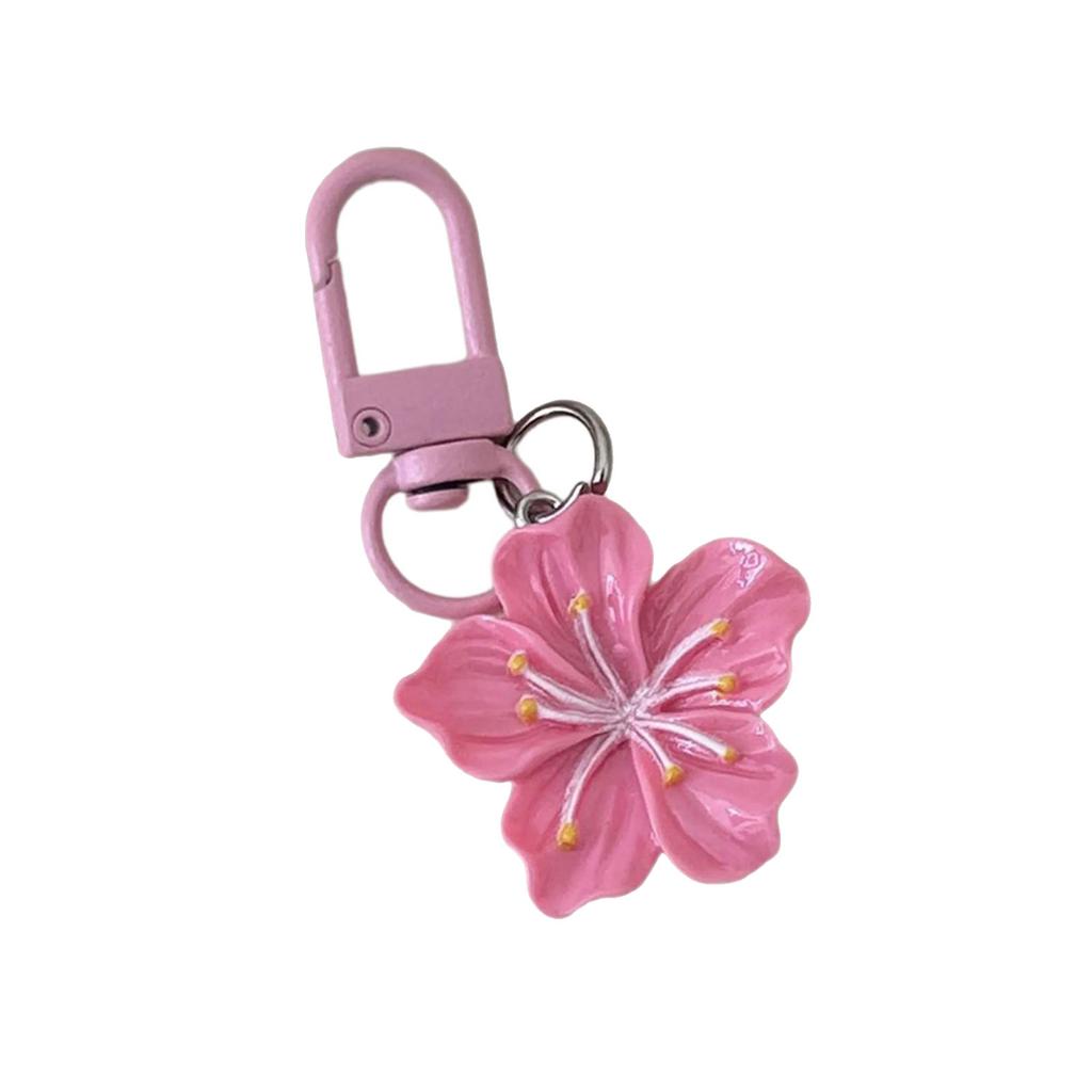 Mode Blume Schlüsselanhänger Zubehör Tragbarer Schlüsselhalter Trendiger Taschenanhänger Acryltextur Geeignet für Reisebegeisterte