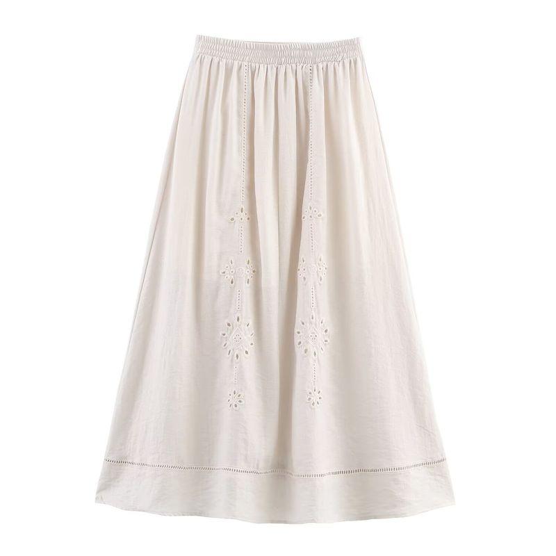 Jnleaog Spring New Arrival Women's Clothing Fashion Style French Fashion Design Cut Out Embroider Midi Dress 8741081