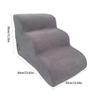 Dog Stairs for Small Dogs 3 Tier Dog Ramp with Polar Fleece Cover for Bed and Couch Non Slip Indoor Slope Stairs for
