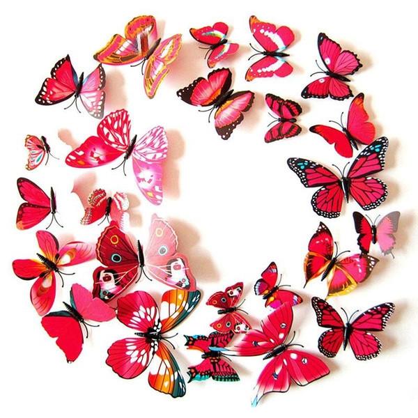 Colorful Simulation Butterfly 3d Wall Sticker Living Room Bedroom Decorating