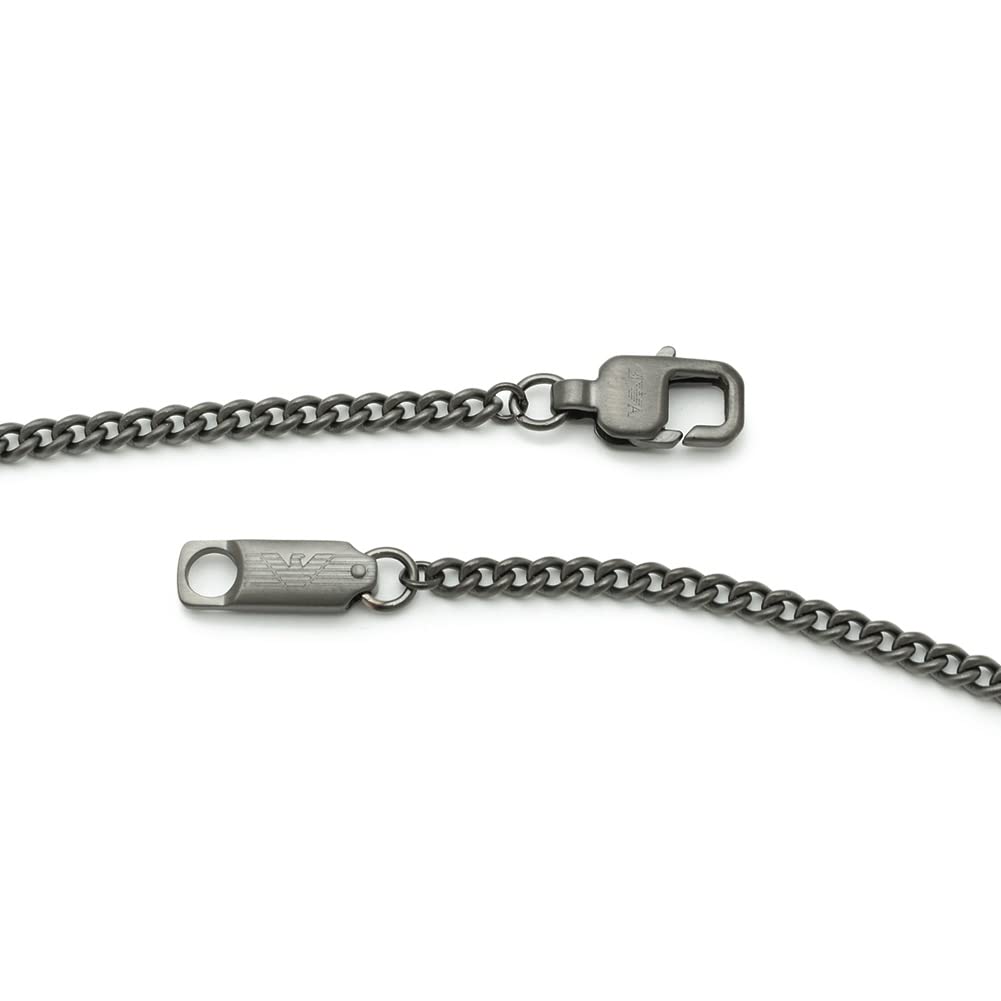 Emporio Armani Gunmetal Necklace EGS2781060 Men's [Used]