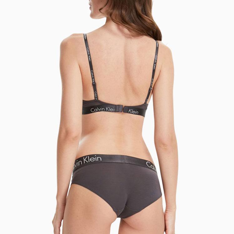 Calvin Klein Breathable Logo Hipster Briefs Women Underwear Gray QP1057A-04A