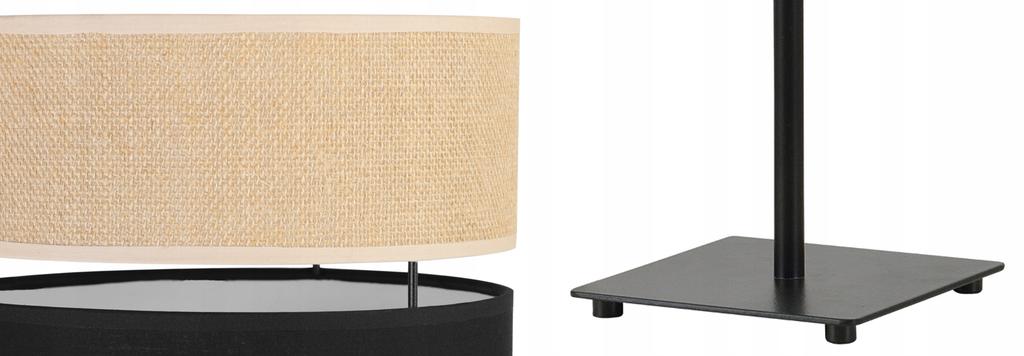 TABLE LAMP JUTE LAMPSHADE 20 CM BLACK