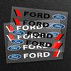 Car Sticker 4Pcs Car Logo Door Handle Sticker Body Decal For Ford Focus 2 MK2 3 MK3 MK4 ST Mondeo Festiva Fusion Suit Fiesta Mus