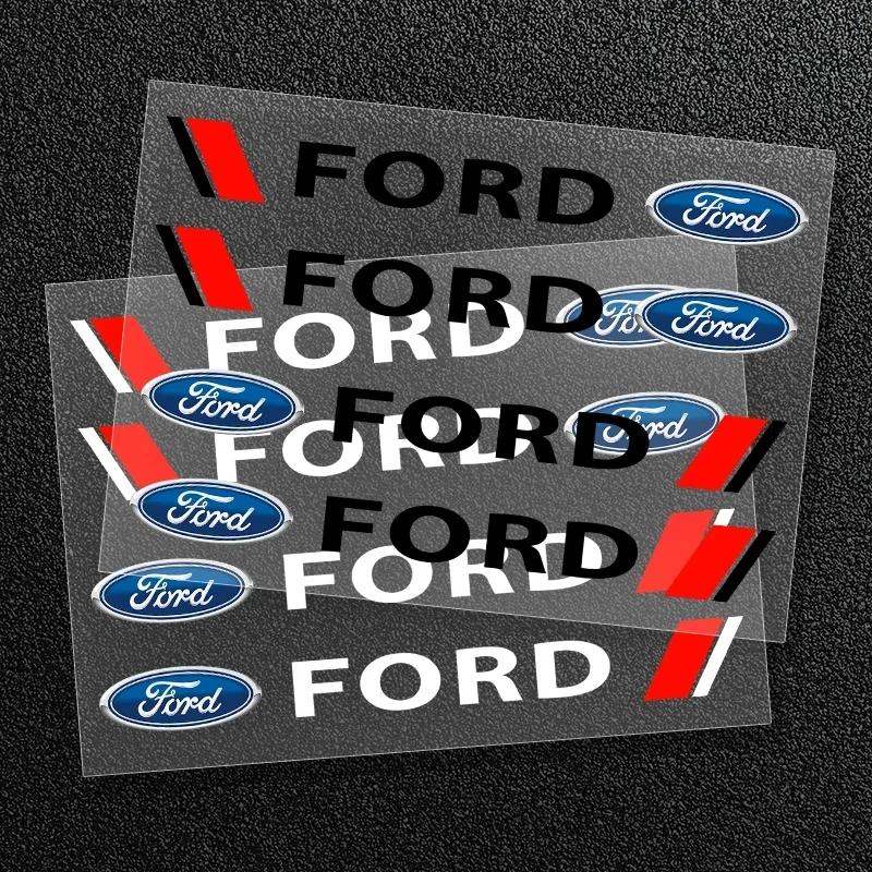 Car Sticker 4Pcs Car Logo Door Handle Sticker Body Decal For Ford Focus 2 MK2 3 MK3 MK4 ST Mondeo Festiva Fusion Suit Fiesta Mus