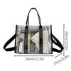 Bolsa Transparente de Ombro Transversal em PVC Para Mulheres Moda Bolsa Transversal Grande Capacidade Bolsa de Mão Portátil Impermeável Bolsa de Transporte