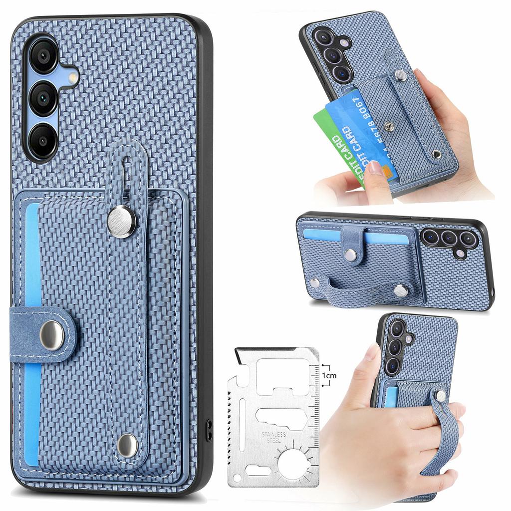 For Samsung Galaxy A16 4G/5G Case Wristband Anti-Drop Leather Back Cover Card Holder