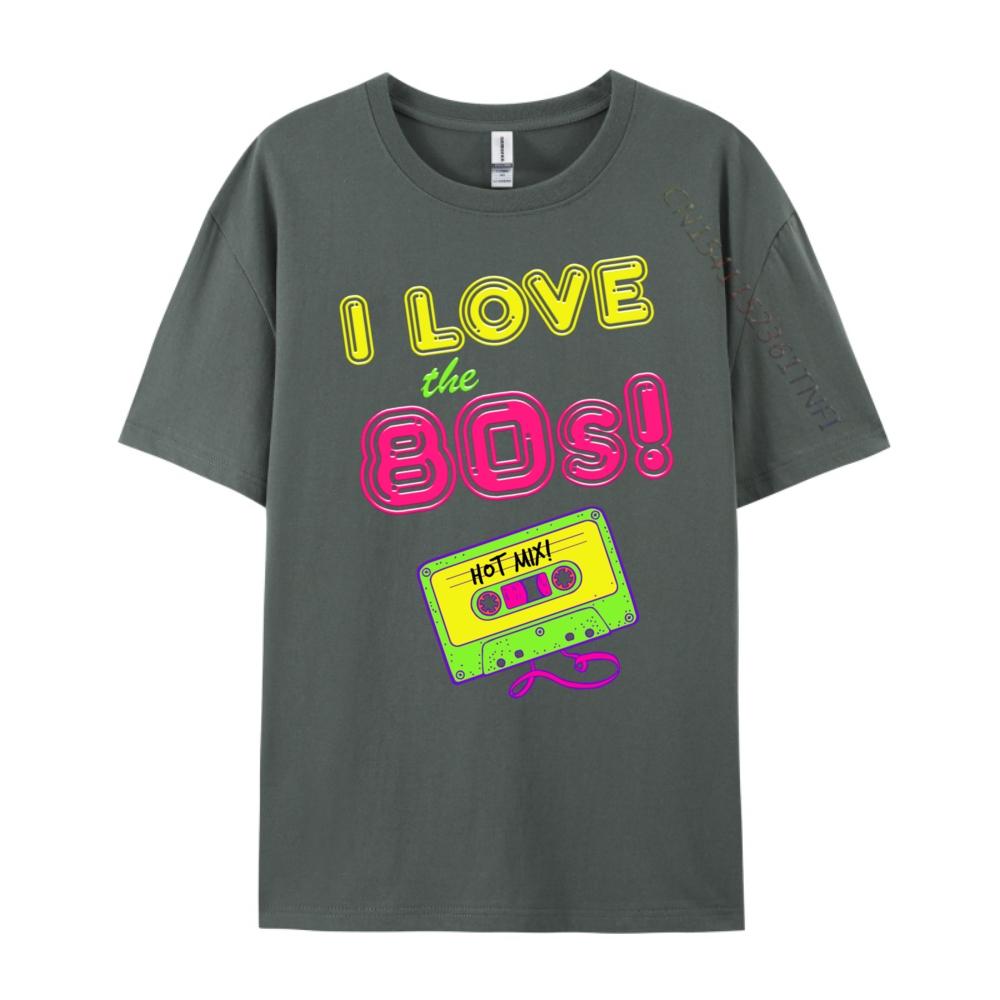 I Love The 80s Cool Eighties Party Cassette Plain Shirt Brand Clothing Print Camisetas De Hombre Graphic Tees