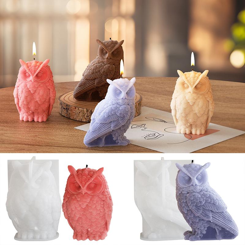 Owl Resin Mold 3D Animal Silicone Molds Soap Mould Candle Mold Silicone Mold For Candle Making Diy Owl Candle Moulds