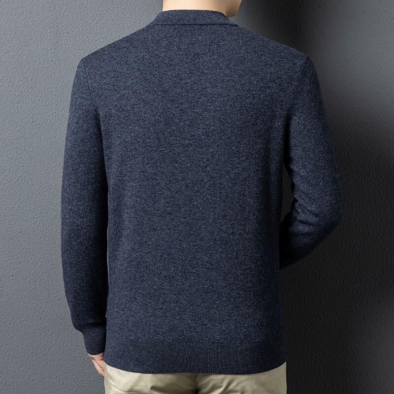 Men's 100% Pure Wool Round Neck Pullover Sweater