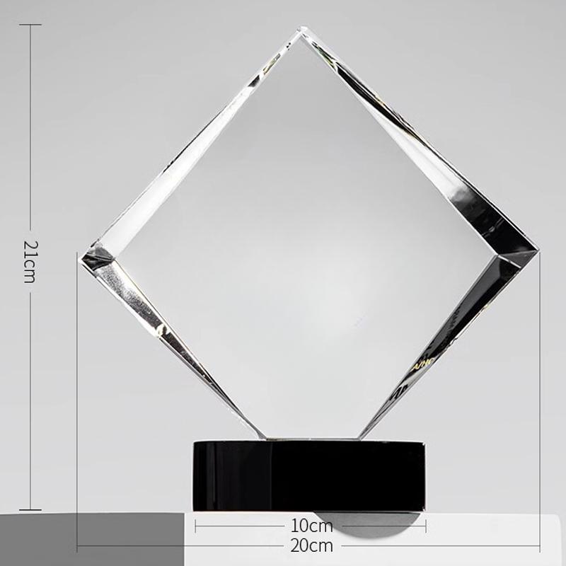 

Customized High Transparency Glass Trophy, Premium Excellent Employee Award Souvenir, Home Decoration, Honor Crystal Trophy, 1Pc