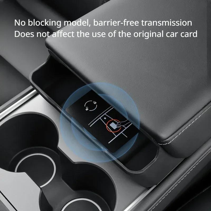For Tesla Model Y Interior Accessorie Central Control Armrest Box Glasses Pocket Card Key Cell Phone Storage Casket Auto Parts