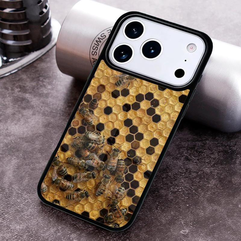 Bienenwabe Honig Bienenstock Handyhülle Für iPhone 17 16 15 14 13 12 11 Pro Max Plus 17Air Weiche Silikonhülle