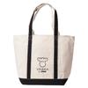 VASKA by Amazon Large Tote Large Nordic Swedish Elk Canvas Navy Veska, Exclusive, Bag, Capacity, Design, Women's, Fabric, Cotton, Heavyweight,