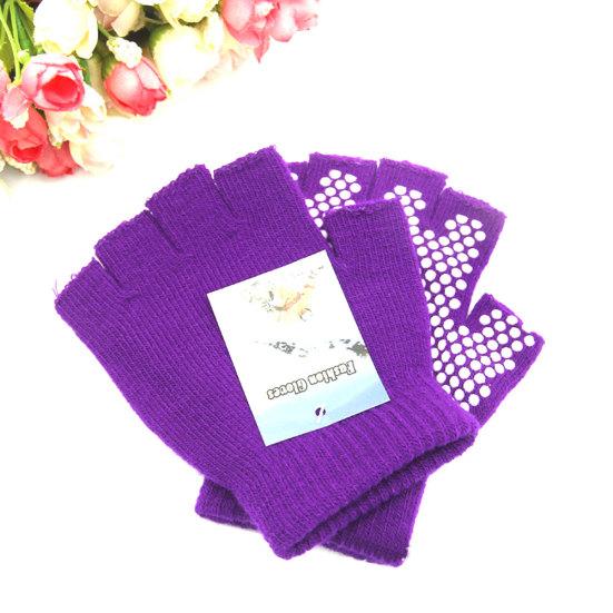 Damen Atmungsaktive Rutschfeste Outdoor Fitnessstudio Sport Yoga Übung Halbfingerhandschuhe