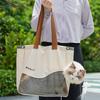 Breathable Pet Outing Bag Single-Shoulder with Hole Cat Carrier Bag Large Capacity Anti-Escape Pet Tote Bag Vet Visit