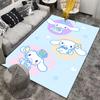 Cute Rabbit Characters on Dreamy Carpet Suitable for use as an anti-slip game mat for living room and bedroom sofas