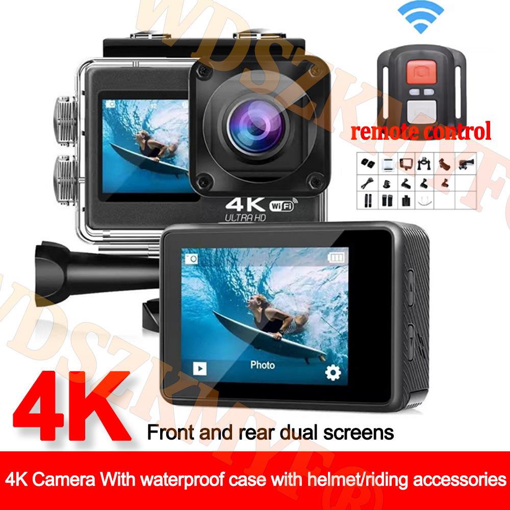 

NEW 4K Dual-Screen Portable MINI Vlog Camera Pocket Sports Camera with waterproof case camera helmet riding Video Recording NO CARD