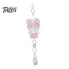 Elegant Hanging Xmas Tree Baubles Acrylic Pine Cone Pendant with Faux Crystal Drop, Christmas Winter Wonderland Party Supplies Ornaments, Transparent