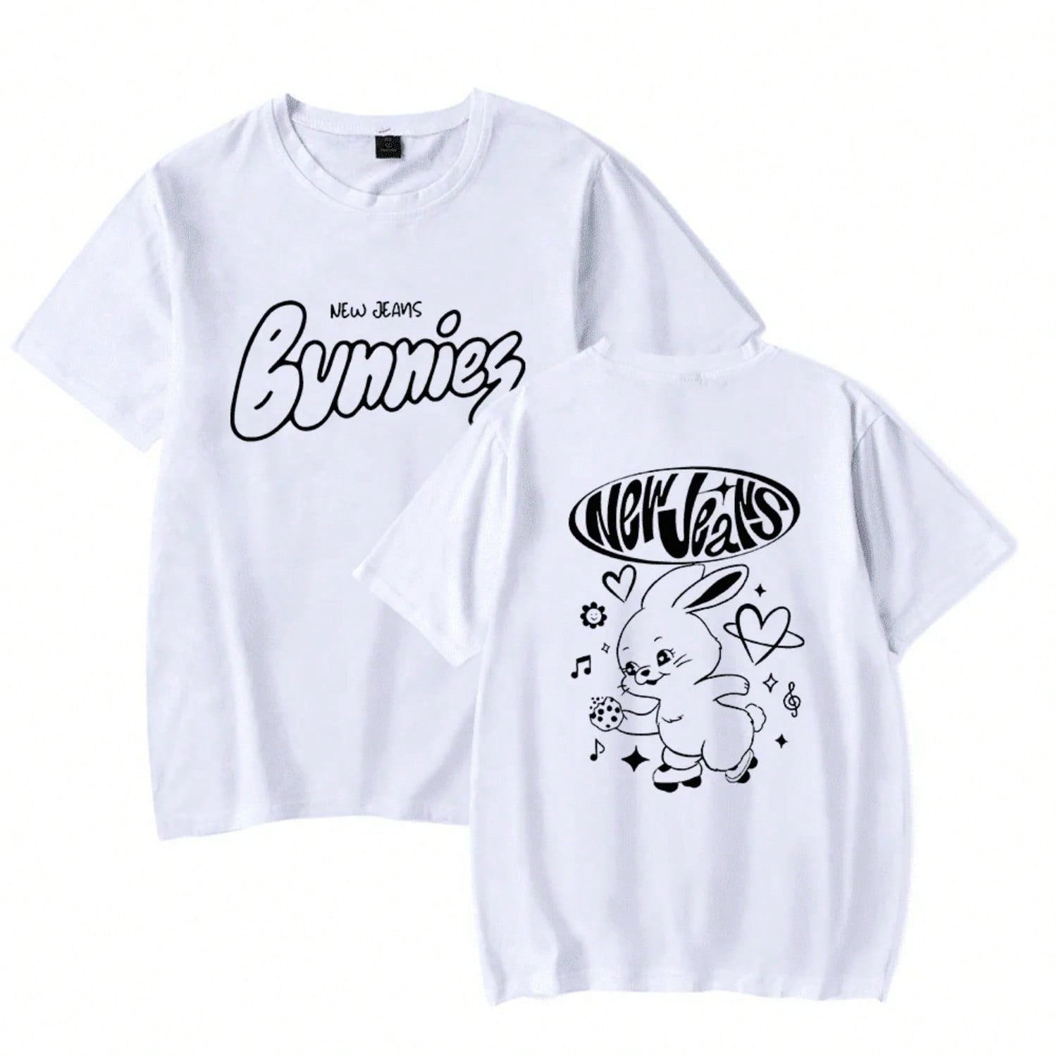 Merch Tshirt Bunnies Tshirts Fashion Kpop Shirt Sweatshirt Tee Casual Short Sleeve T-Shirts S разноцветный