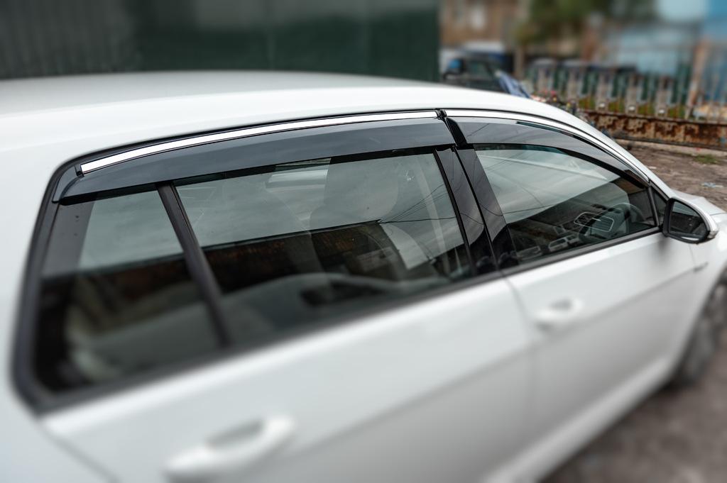 

Вітровики з хромом HB (4 шт, Sunplex Chrome) для Volkswagen Golf 7/E-Golf