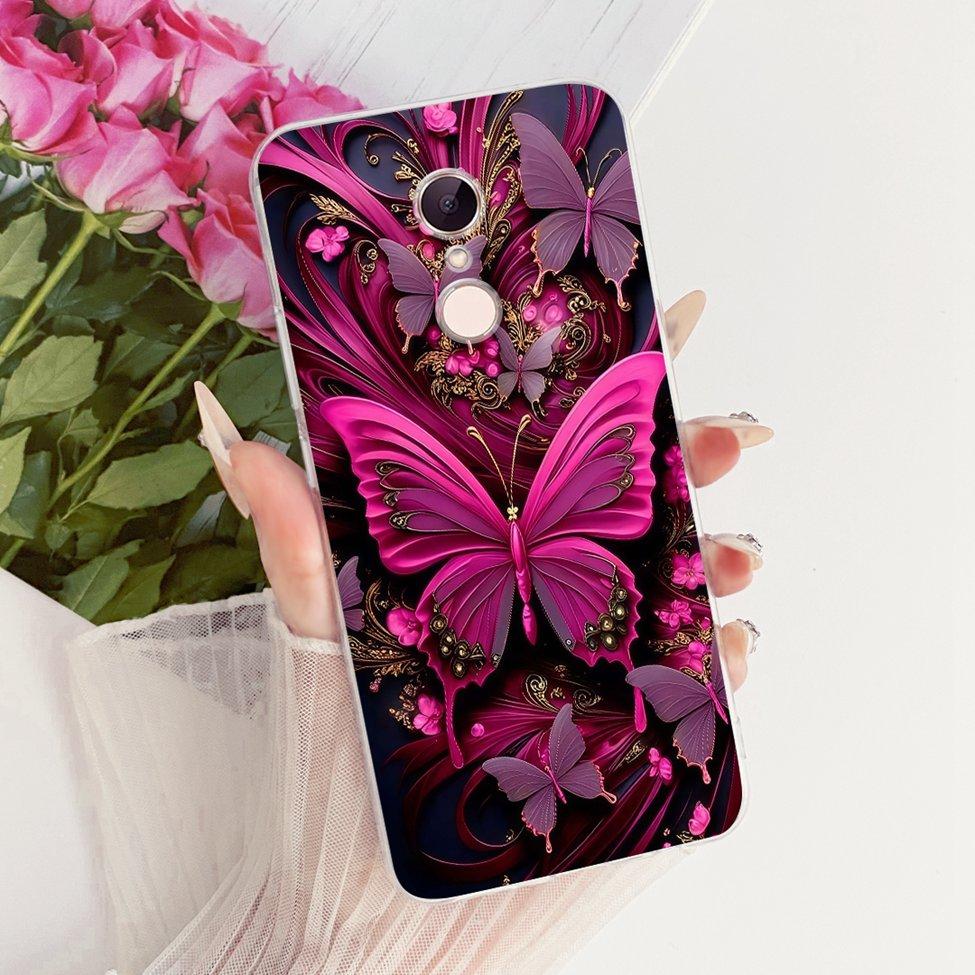 For Redmi 5 Case Cover Transparent Cute Cat Fashion Butterfly Funny Painted Casing MDG1 MDI1