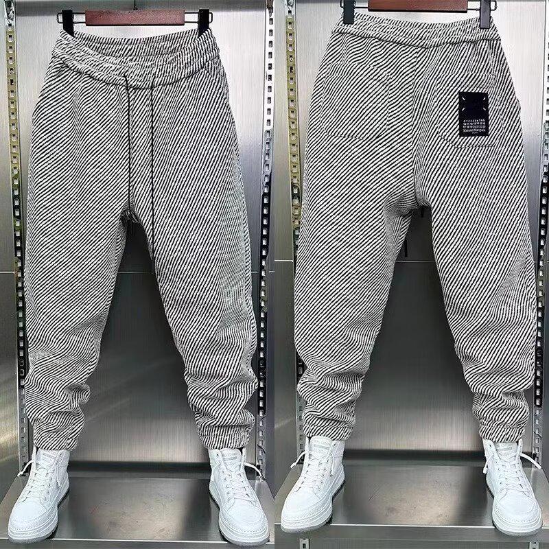 

Мужские модные осенние спортивные штаны на шнурке — универсальные, с эластичной талией, свободного кроя M