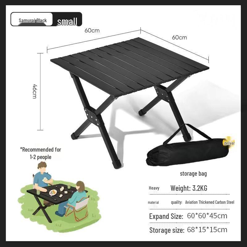 Portable Outdoor Folding Egg Roll Camping Table and Chair Set for Picnic and Barbecue