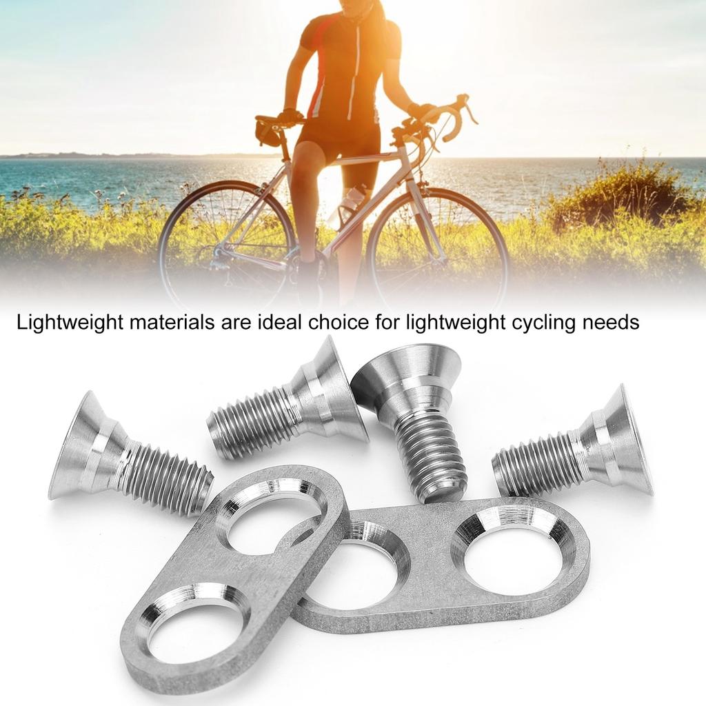Mountain Bike Pedal Cleats Mounting Screws and Washers Titanium Alloy Cycling Accessory