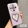 For Honor Magic 8 Lite Heart Mirror Stand Bracket Phone Case For Honor Magic 8 7 6 Pro Lite Candy PU Lambskin Leather Soft Cover