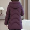Plus Size XL-6XL Middle Age Women's Puffer Jacket Winter Outerwears Hooded Elegant Thick Warm Down Coats