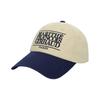 Marithe Francois Girbaud Klassisches Logo 6-Panel Colorblock Kappe Marineblau
