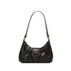 Y2K Retro Style Shoulder Bag, Maillard Pleated Rivet Armpit Bag, Fashiable Ladies Cool Leather Shoulder Bag