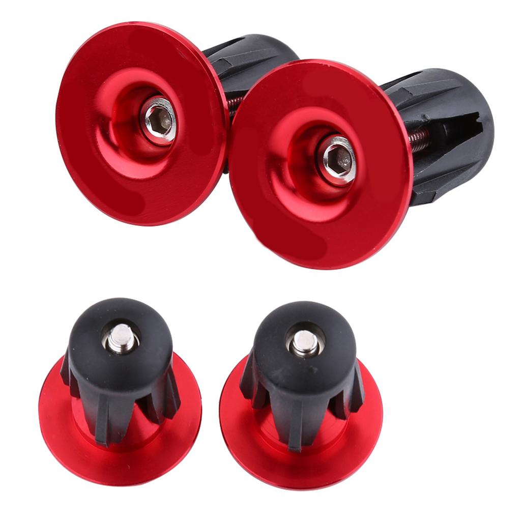 2pcs Colorful Aluminum Bike Bicycle Handlebars Bar Grips End Plugs Caps Bike Accessory