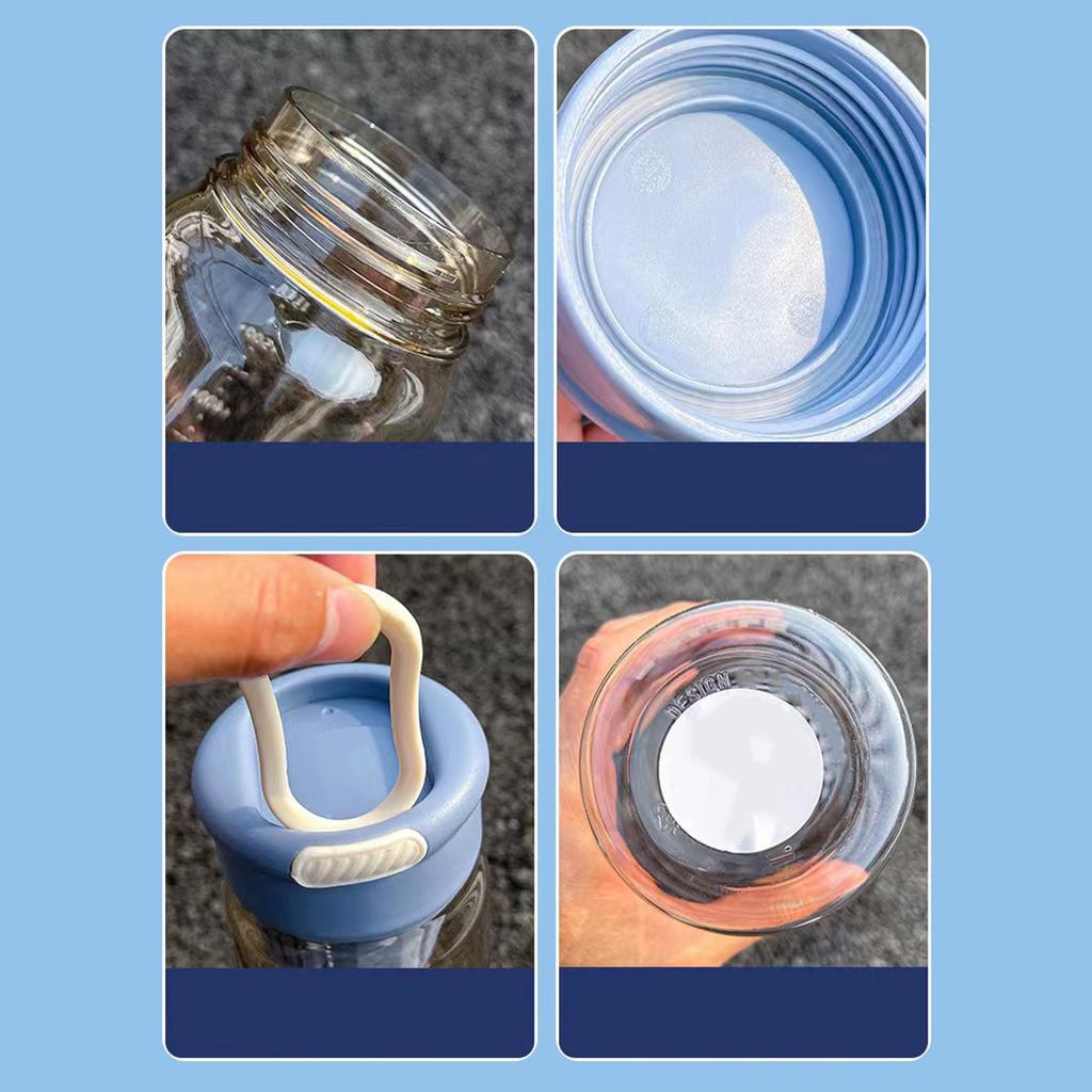 Plastic Water Bottle Built in Tea Strainer Clear Body 650ml Sport Water Bottle for   Staff