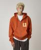 Hemp Zip-Up Hoodie Burnt Orange