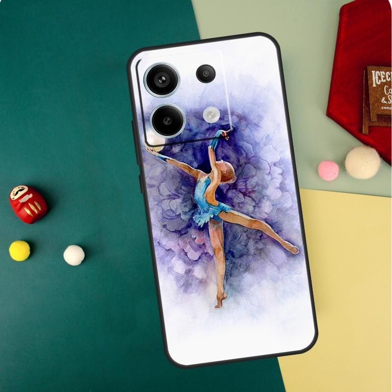 Gymnastics Oil Painting Case For Xiaomi Redmi Note 14 13 12 11 15 Pro Plus Redmi 15 13 10 10C 12C 13C 14C 15C Funda