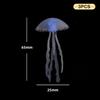 3Pcs Artificial Glowing Fluorescent Jellyfish Aquarium Decoration Fish Tank Underwater Plant Marine Aquatic Landscape Ornament