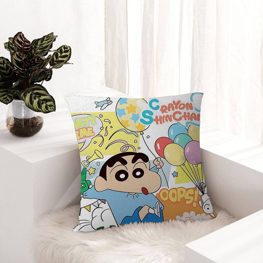 C-Crayon Anime S-ShinChans Maple Design Cushion Cover Happy Autumn Harvest Decor Holiday Decorati Pillow Cover