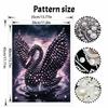 This Black Swan Pearl Painting Kit Features 5D Pearls and a Mosaic Art Style. Designed for Elegant Home Wall Decoration.