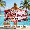 Custom Text Beach Towel, Soft Absorbent Swimming Multi-use TowelBetty Boop